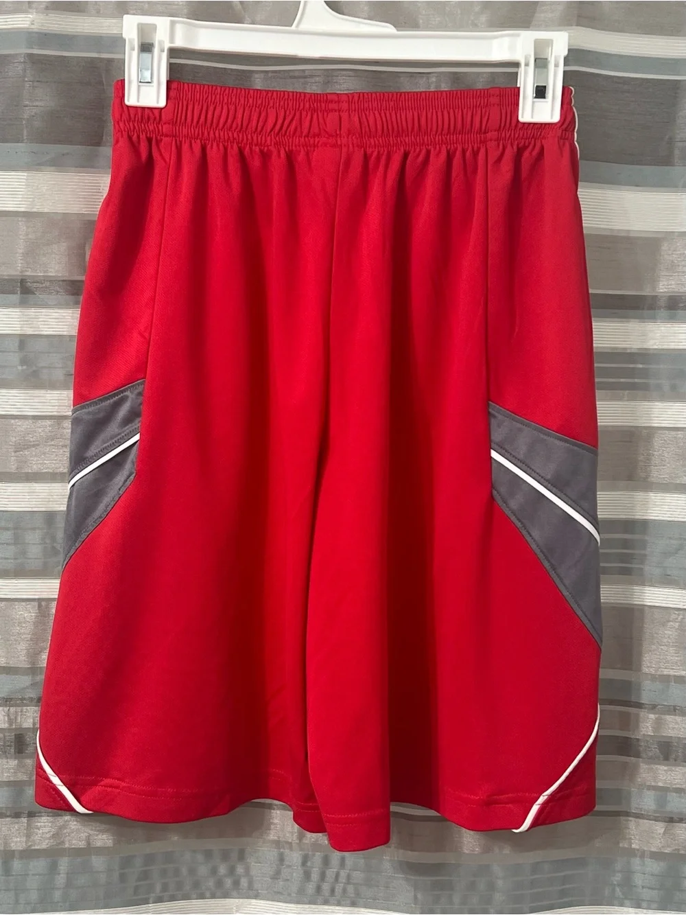 NC State Wolfpack Men's Athletic Red Basketball Shorts with Gray Panels